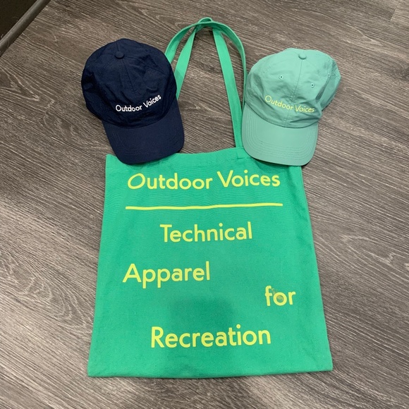 Outdoor Voices Accessories - Outdoor Voices Hats and Tote Bag